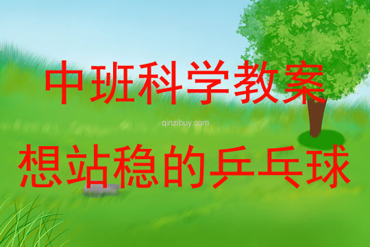 中班科學(xué)想站穩(wěn)的乒乓球教案反思