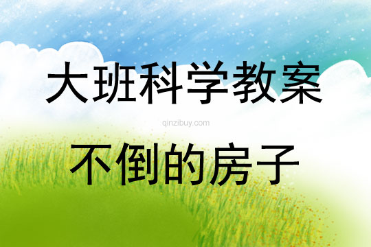 大班科學(xué)活動不倒的房子教案