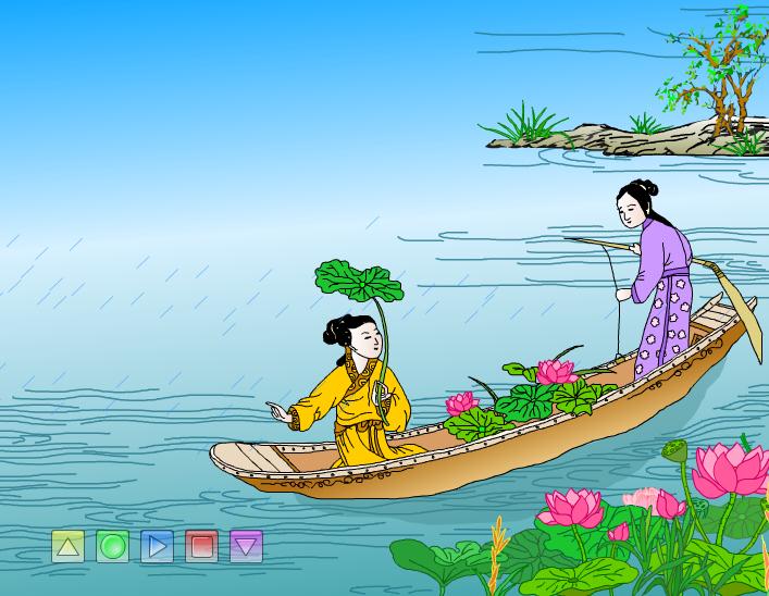 幼兒園古詩飲湖上初晴后雨FLASH課件動畫