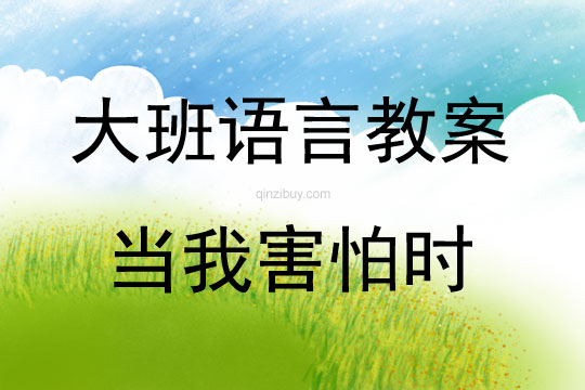大班語言當我害怕時——說說害怕教案