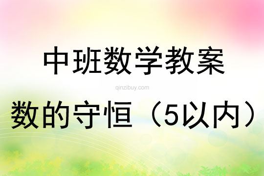 中班數(shù)學(xué)數(shù)的守恒（5以內(nèi)）教案反思