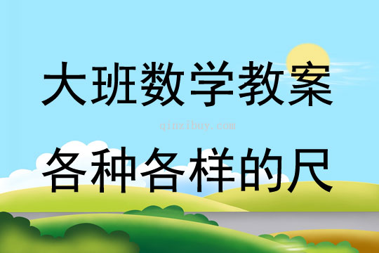 大班數學各種各樣的尺教案反思