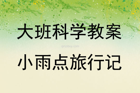 大班科學小雨點旅行記教案反思