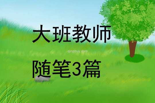 大班教師隨筆3篇
