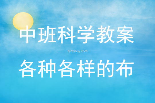 中班科學活動各種各樣的布教案反思