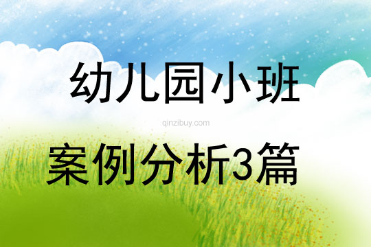 幼兒園小班案例分析3篇