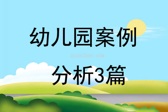 幼兒園案例分析3篇
