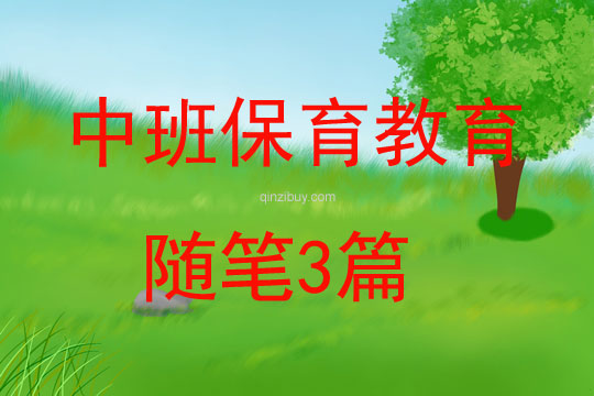 中班保育教育隨筆3篇