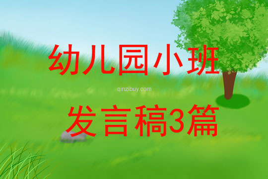 幼兒園小班發言稿3篇