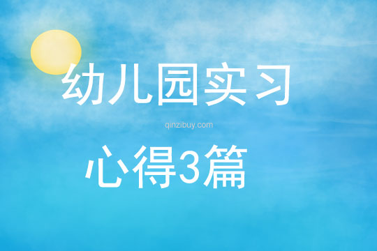 幼兒園實(shí)習(xí)心得3篇