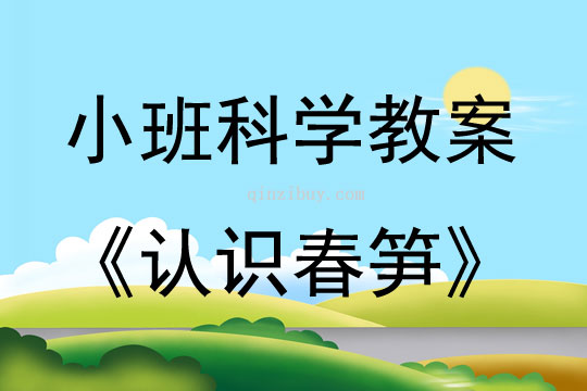 小班科學認識春筍教案