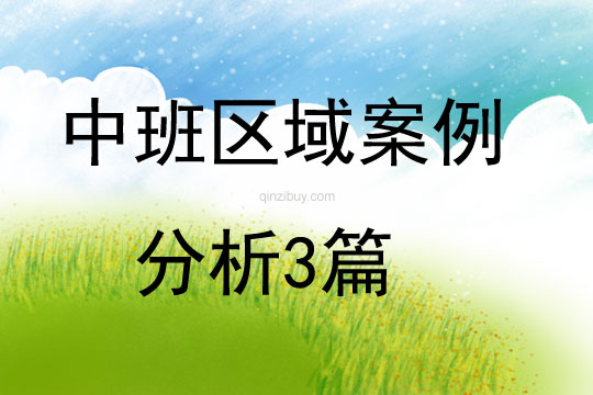 中班區域案例分析3篇