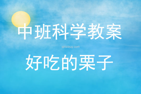 中班科學好吃的栗子教案反思