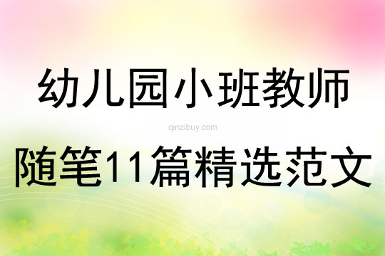 幼兒園小班教師隨筆11篇精選范文
