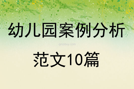 幼兒園案例分析范文10篇