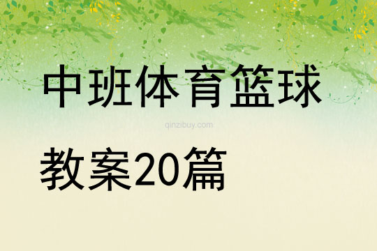 中班體育籃球教案20篇