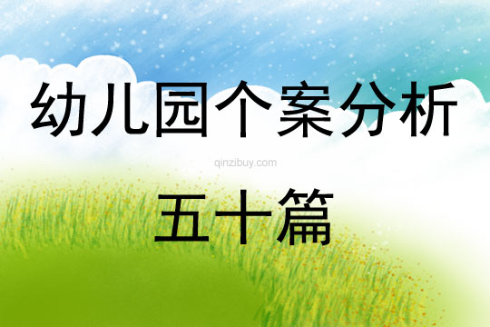 幼兒園個案分析五十篇