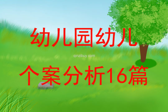 幼兒園幼兒個案分析16篇