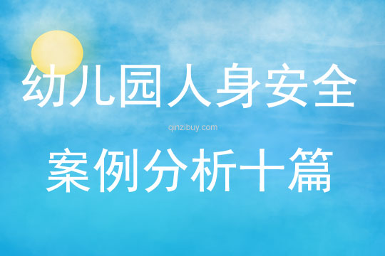 幼兒園人身安全案例分析十篇