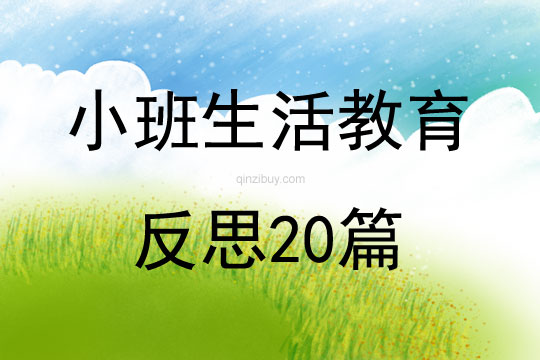 小班生活教育反思20篇