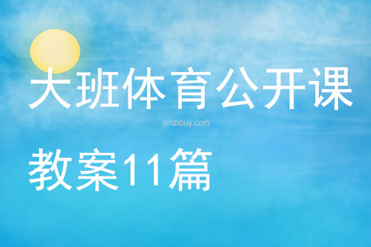 大班體育公開課教案11篇