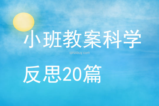 小班教案科學反思20篇