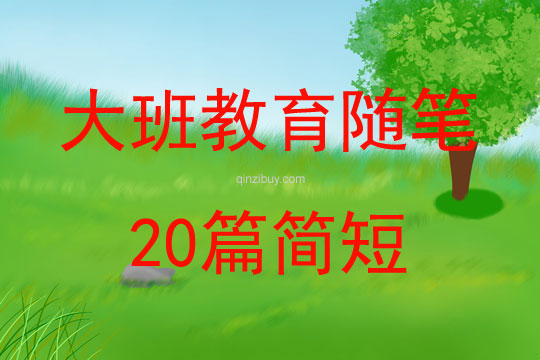 大班教育隨筆20篇簡短