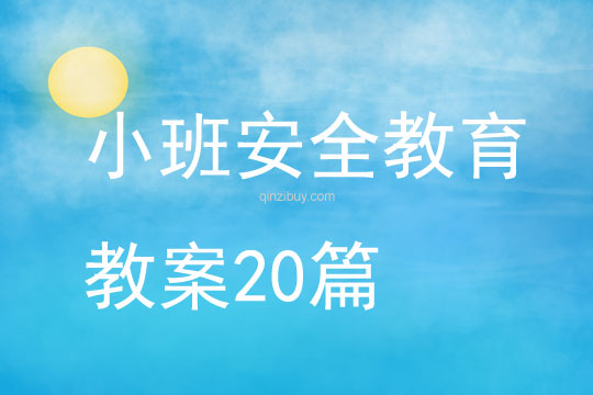 小班安全教育教案20篇