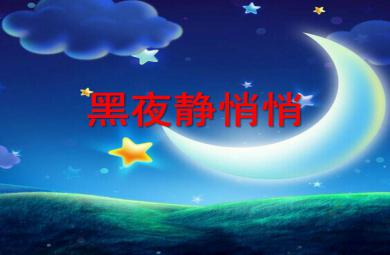 中班語言黑夜靜悄悄PPT課件