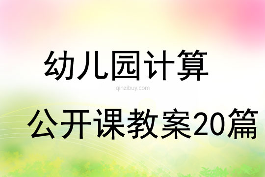 幼兒園計算公開課教案20篇