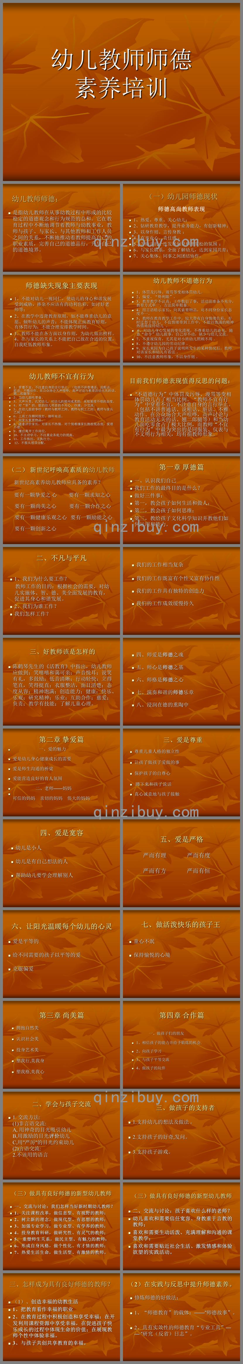 幼兒園教師素養培訓PPT課件