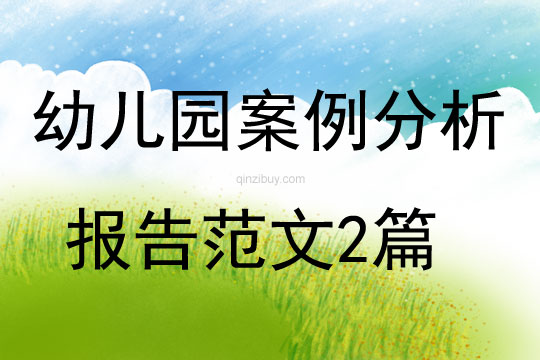 幼兒園案例分析報(bào)告范文2篇