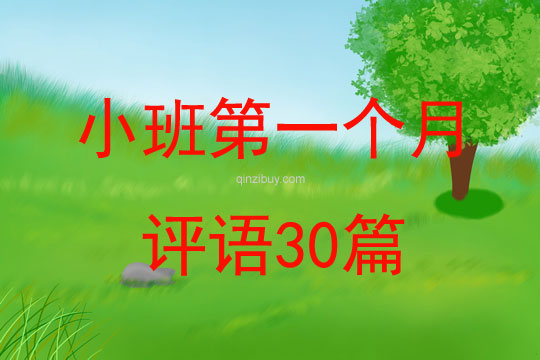 小班第一個月評語30篇