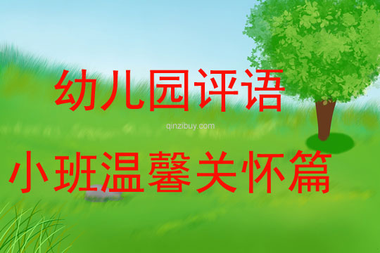 幼兒園評語小班溫馨關懷篇