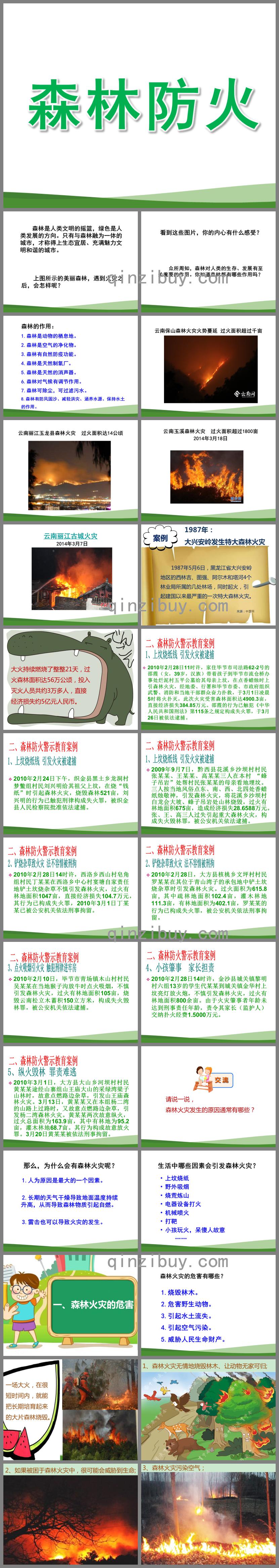 幼兒園森林防火安全PPT課件