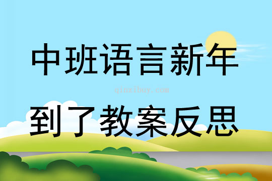 中班語言新年到了教案反思