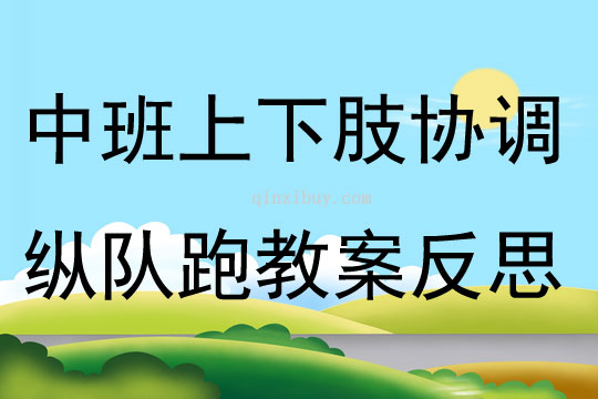 中班體育活動上下肢協(xié)調(diào)一路縱隊跑教案反思