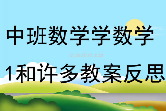 中班數學益智游戲動手學數學1和許多教案反思