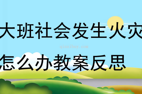 大班社會發生火災怎么辦教案反思
