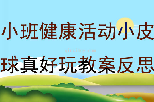 小班健康活動小皮球真好玩教案反思