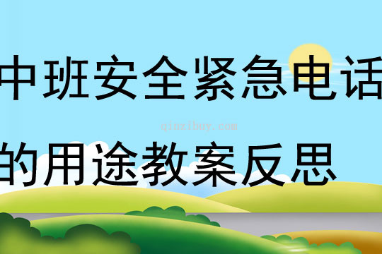 中班安全活動緊急電話的用途教案反思