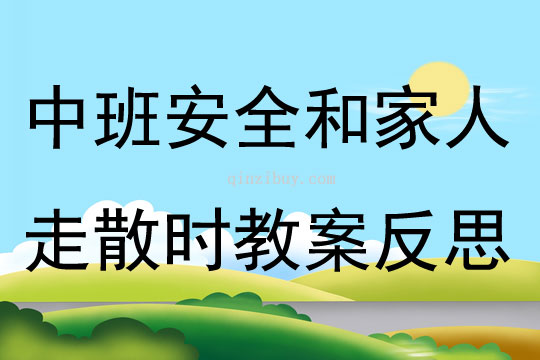 中班安全教學和家人走散時教案反思