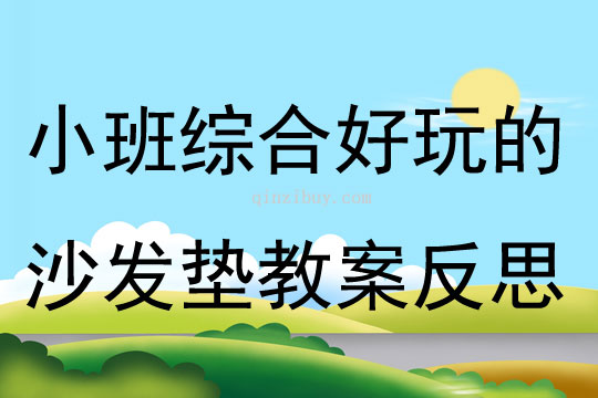 小班綜合活動好玩的沙發墊教案反思