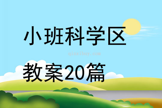 小班科學(xué)區(qū)教案20篇