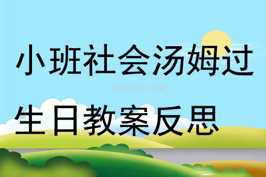 小班社會湯姆過生日教案反思