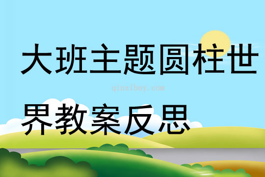 大班主題圓柱世界教案反思