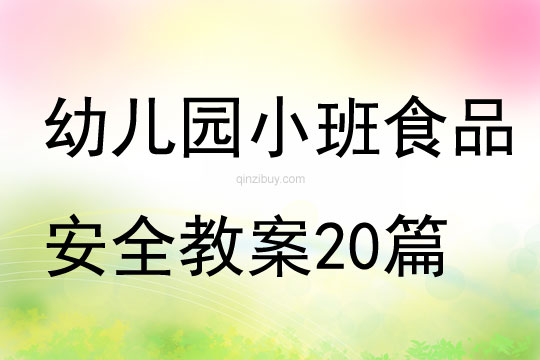 幼兒園小班食品安全教案20篇