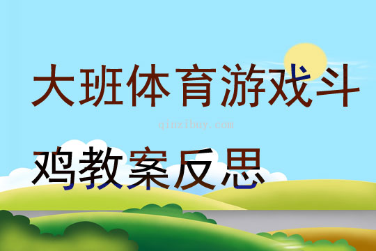 大班體育游戲斗雞教案反思
