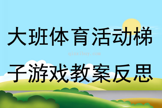 大班體育活動梯子游戲教案反思