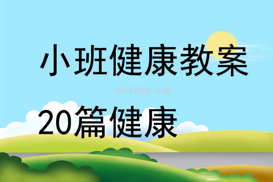 小班健康教案20篇健康